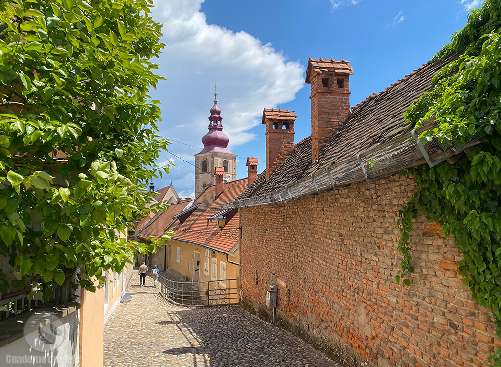 Grajska ulica, una bonita callejuela que llega hasta el castillo Grajska ulica, una bonita callejuela que llega hasta el castillo