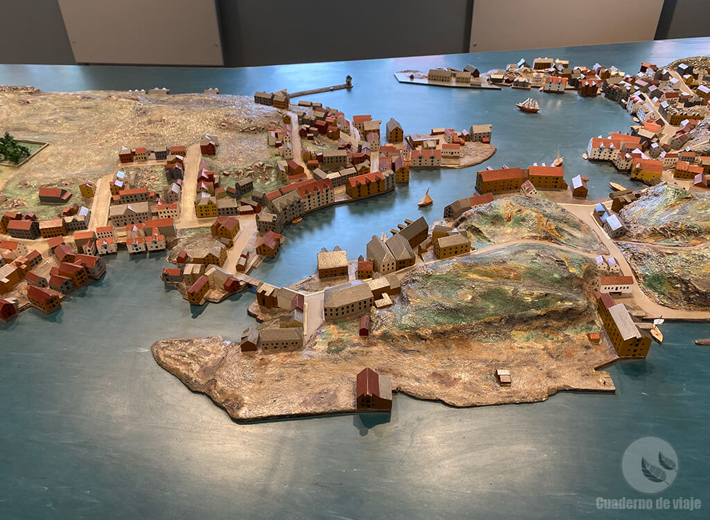 Maqueta de Ålesund en 1898, pocos años antes del incendio (Aalesunds Museum) Maqueta de Ålesund en 1898, pocos años antes del incendio (Aalesunds Museum)